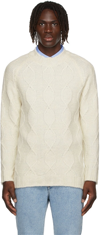 Photo: Ernest W. Baker Off-White Cable Knit Sweater