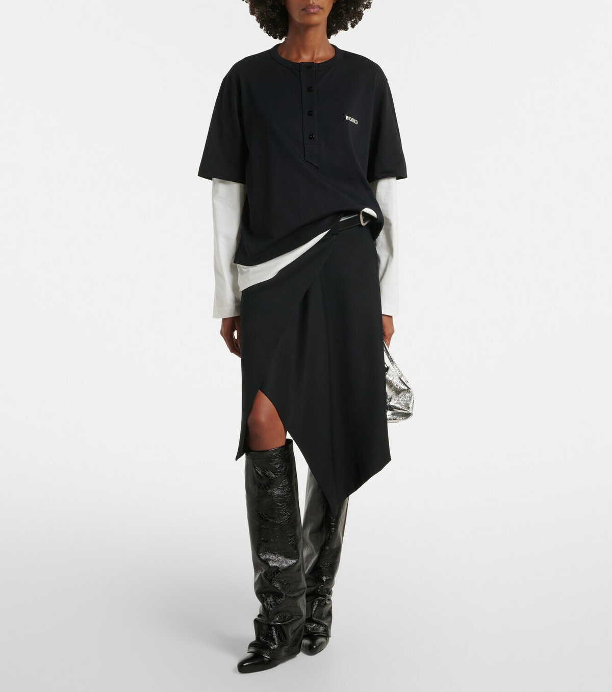 The Attico Leon patent leather knee-high boots