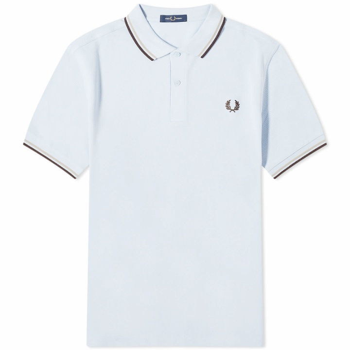 Photo: Fred Perry Men's Twin Tipped Polo Shirt in Smoke/Grey/Black
