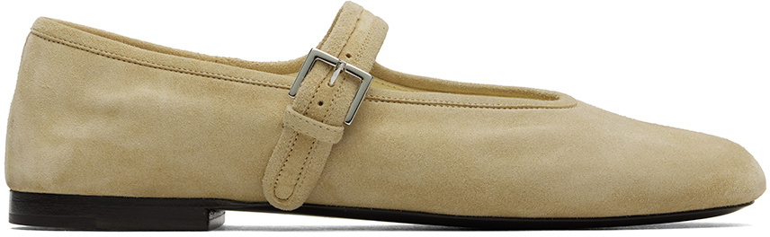 （THE ROW ）Boheme Suede Mary Jane Ballerina Flats THE ROW Boheme Suede Mary Jane Ballerina Flats - Bergdorf