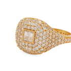 Crystal Haze Women's DNA Baguette Signet Ring in Gold 