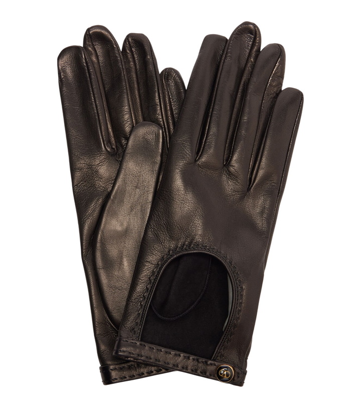 Photo: Valentino Garavani VLogo cutout leather gloves
