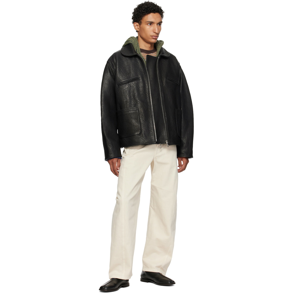 Cawley Black Flying Leather Jacket