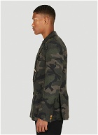 Camouflage Double Breasted Blazer in Green