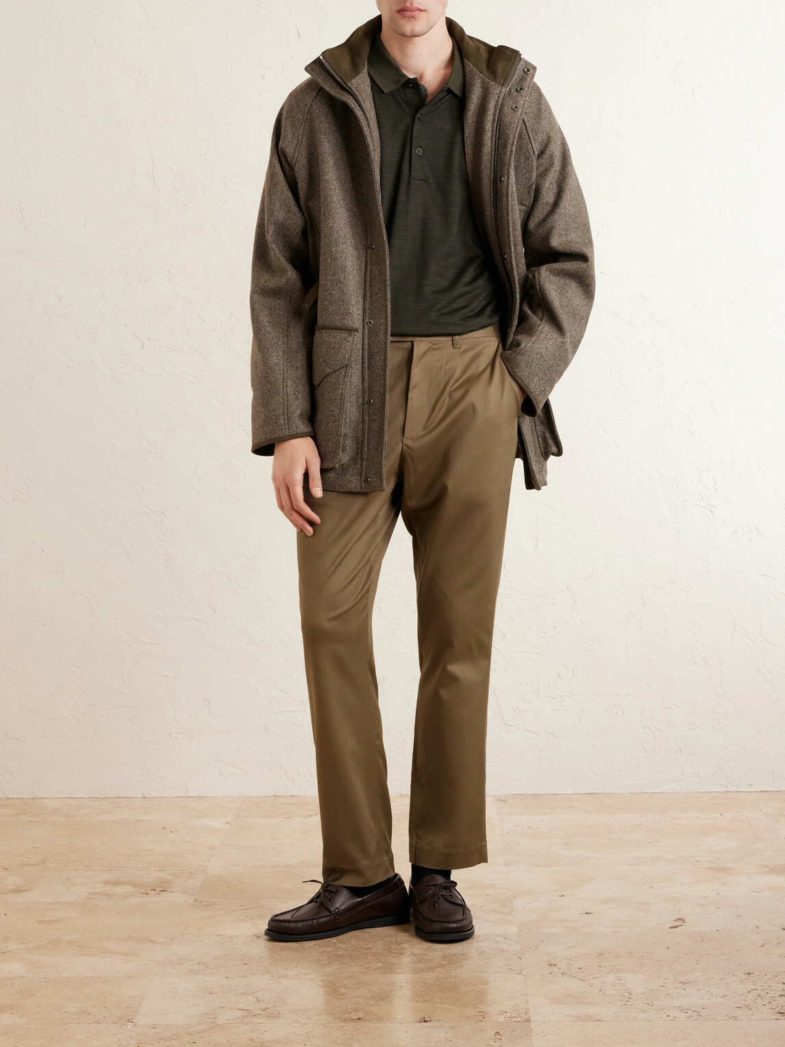 Purdey - Straight-Leg Stretch-Lyocell Twill Chinos - Neutrals