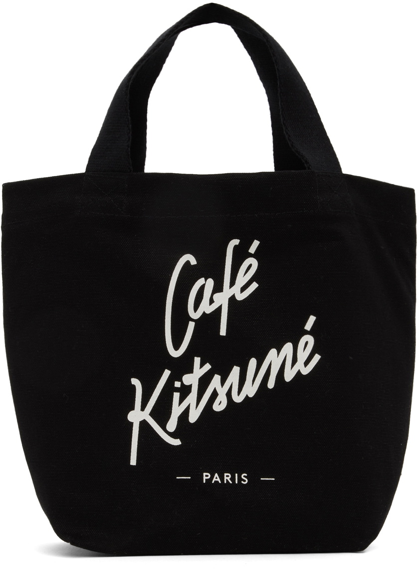 Maison Kitsuné Black Mini 'Café Kitsuné' Tote