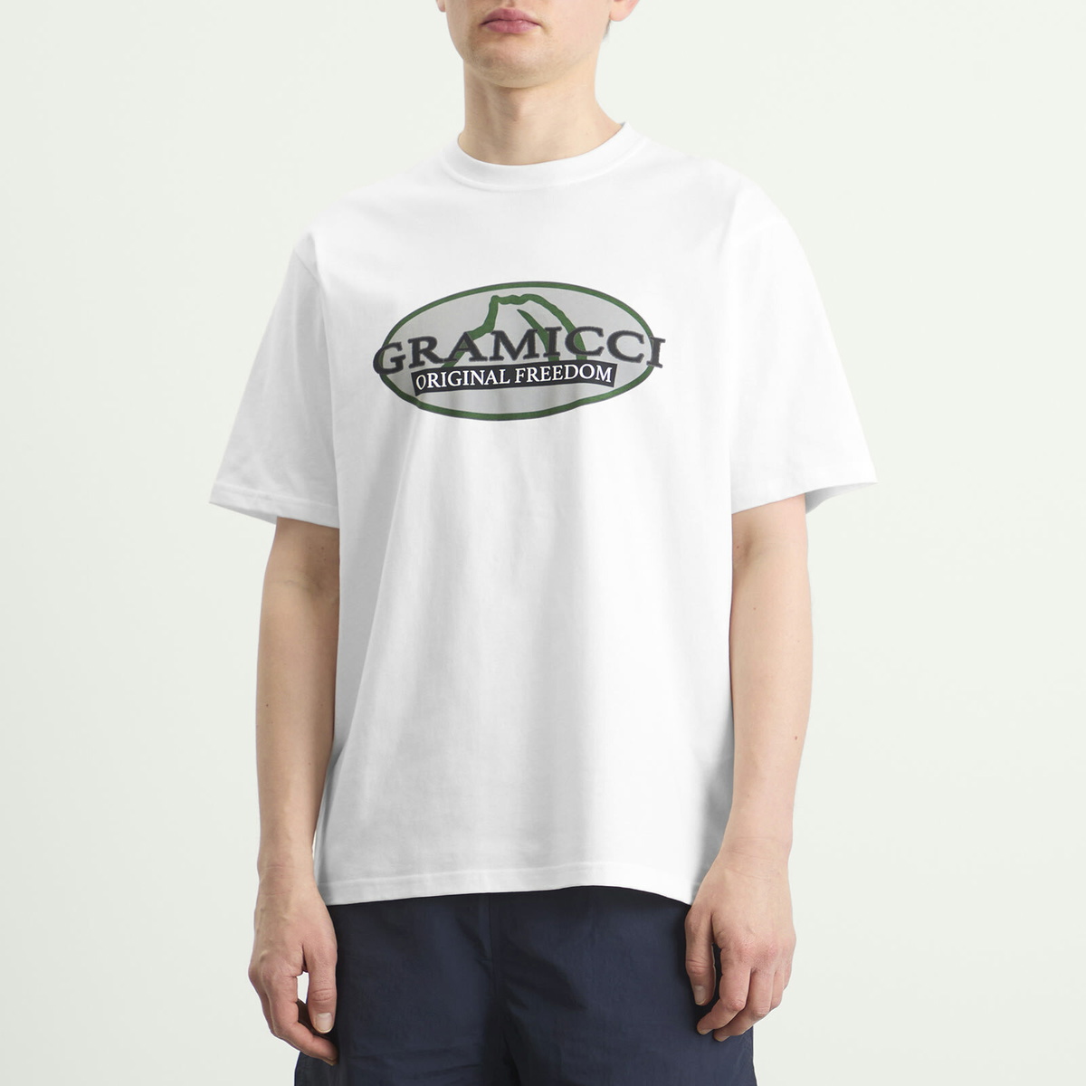 Gramicci Men's Half Dome T-Shirt in White