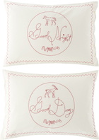 Bode Two-Pack Off-White Night & Day Pillowcase Set