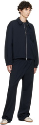 Helmut Lang Navy Logo Sweatpants
