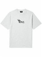 A.P.C. - Hermance Logo-Print Cotton-Jersey T-Shirt - Gray