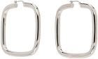MM6 Maison Margiela Silver Brass Tubing Earrings