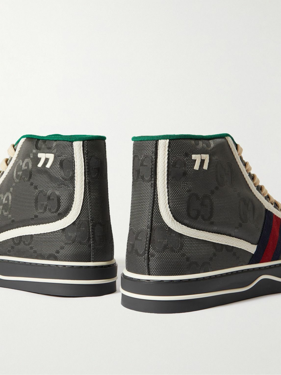 Men's Gucci Off The Grid High Top Sneaker In Black GG ECONYL®