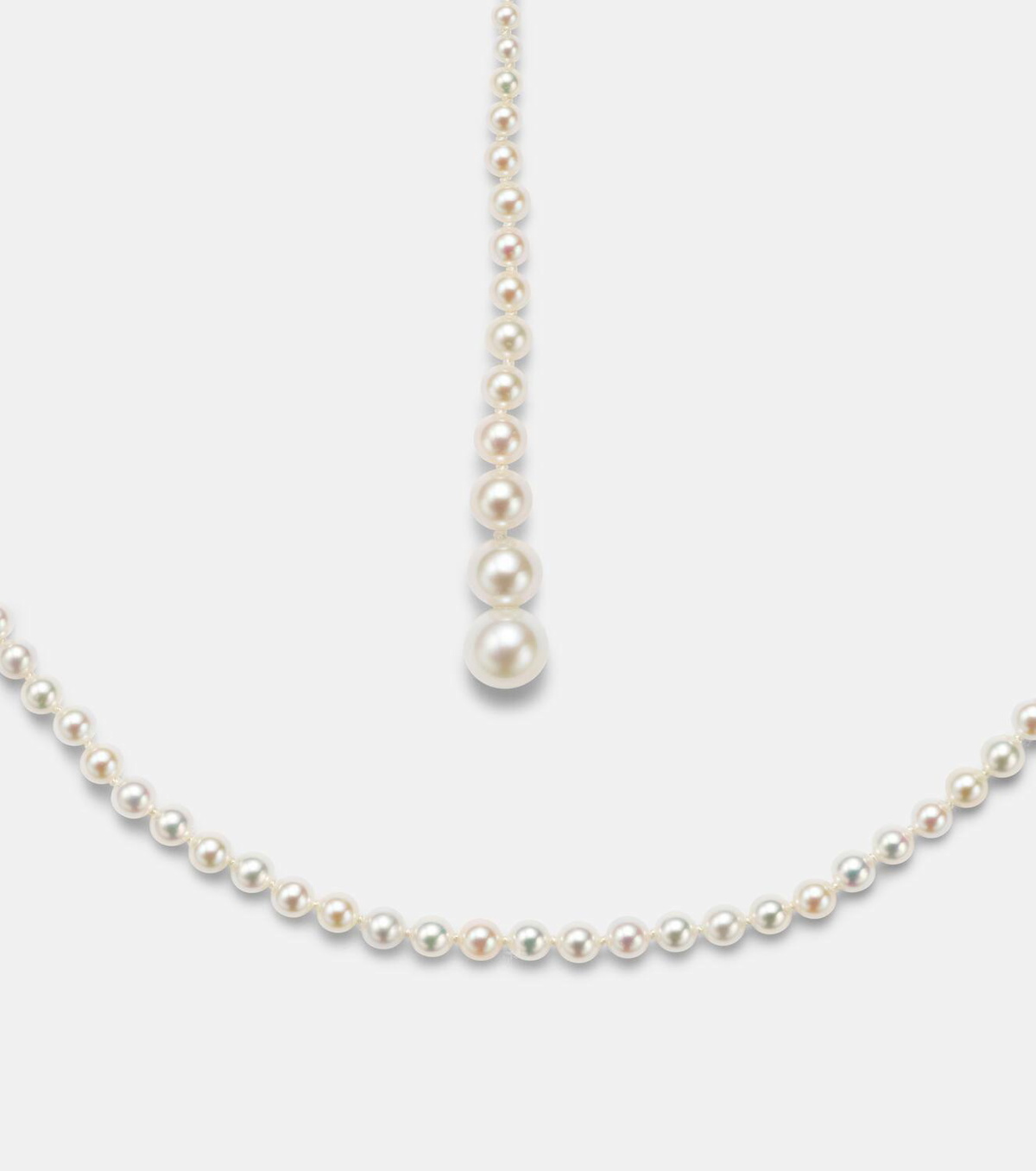 Sophie Bille Brahe La Belle Moon 14kt gold necklace with pearls