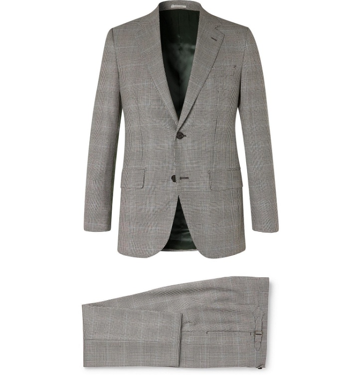 Photo: Husbands - Grey Delon Slim-Fit Prince Of Wales Checked Wool Suit - Gray