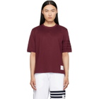 Thom Browne Burgundy Jersey Ottoman 4-Bar T-shirt