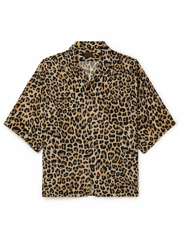 Photo: KAPITAL - Convertible-Collar Leopard-Print Voile Shirt - Brown