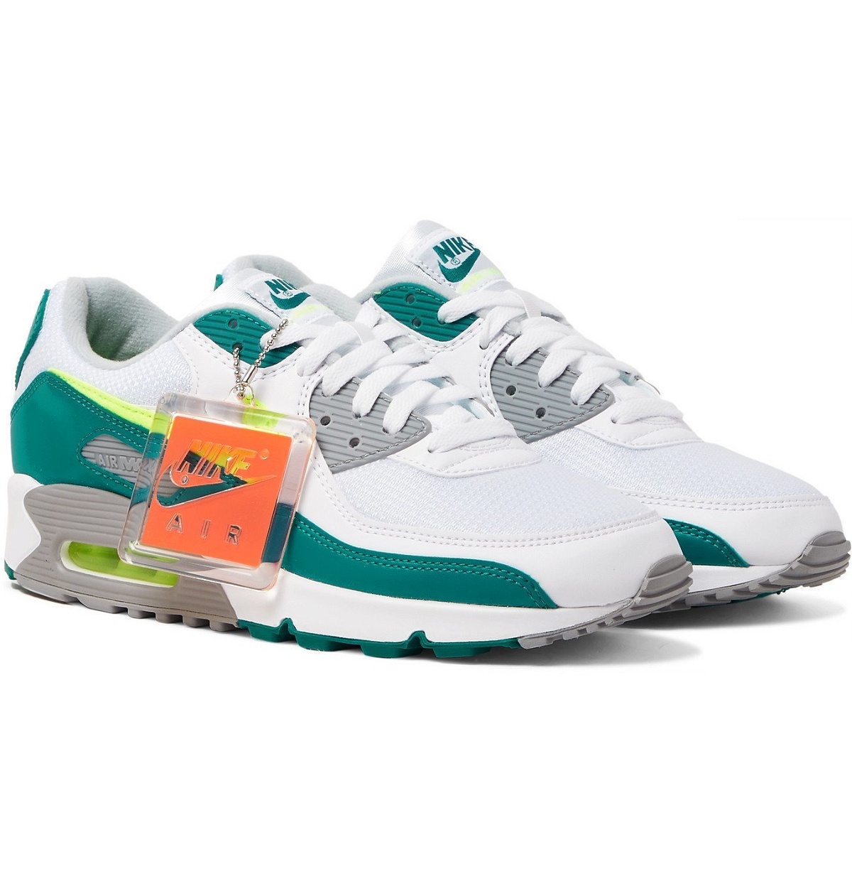 temporal Arquitectura Humedal NIKE - Air Max 90 Panelled Mesh, Leather and Suede Sneakers - White Nike