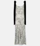 Nina Ricci Polka-dot satin midi dress