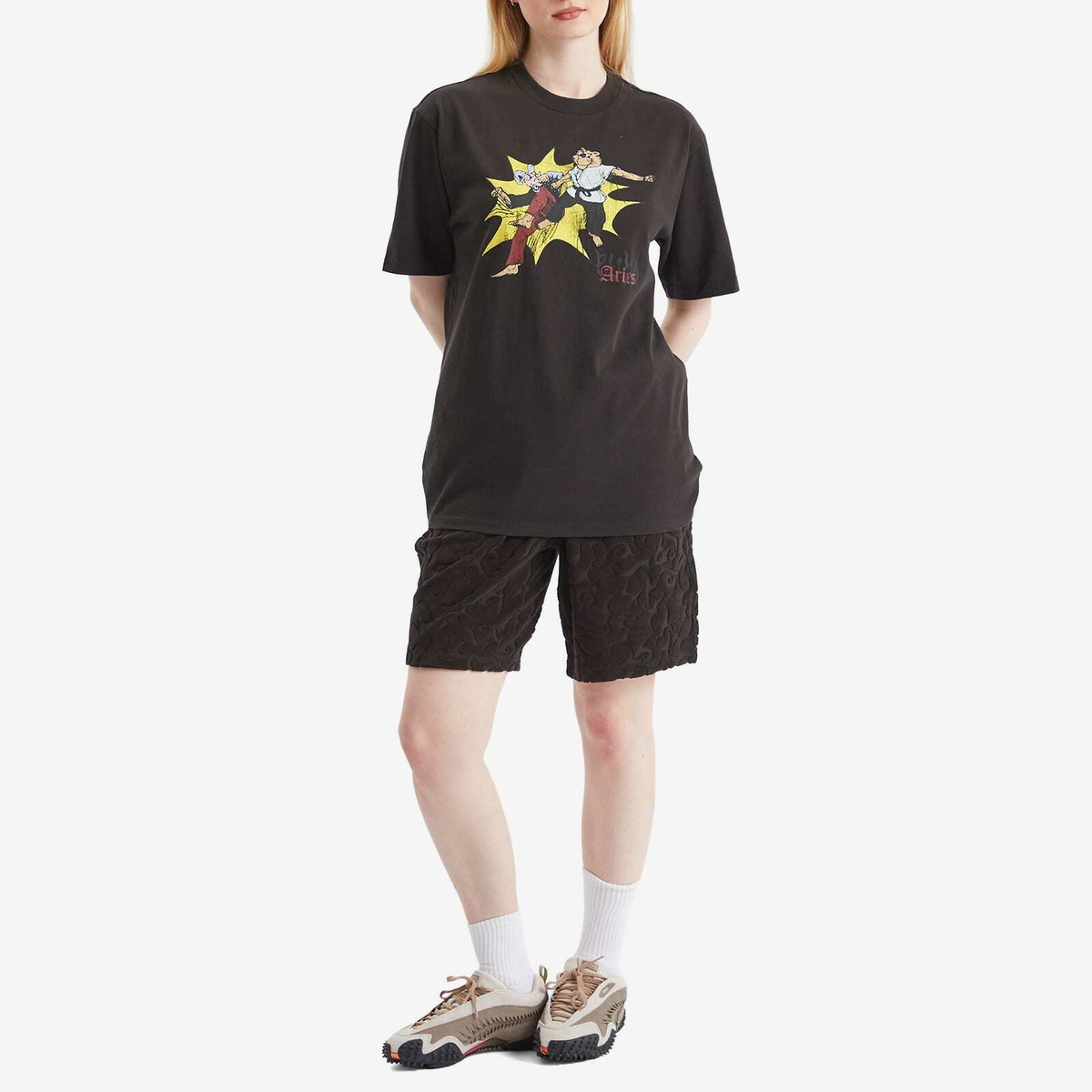 Puma x Aries Graphic T-Shirt in Puma Black