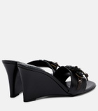 Isabel Marant Anee embellished leather wedge mules