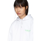 Helmut Lang White Logo Hoodie