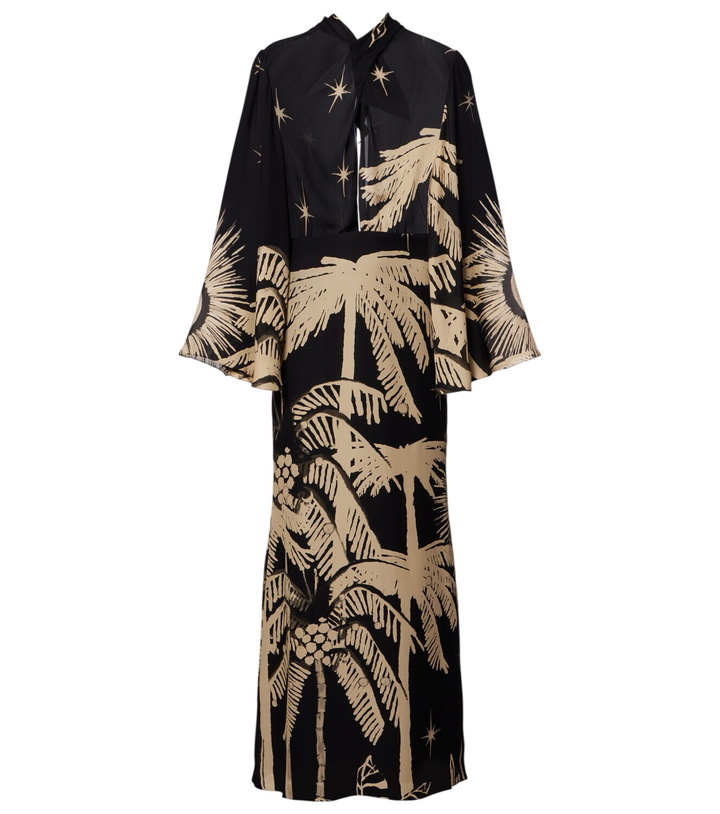Photo: Johanna Ortiz Printed silk maxi dress