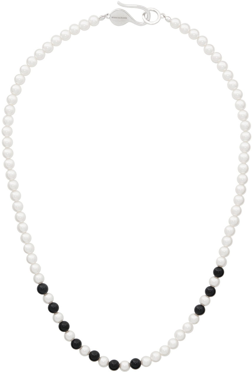 ネックレス・ペンダント Pearl with Onyx Beads Necklace #7733 white-and-black-7733-pearl-