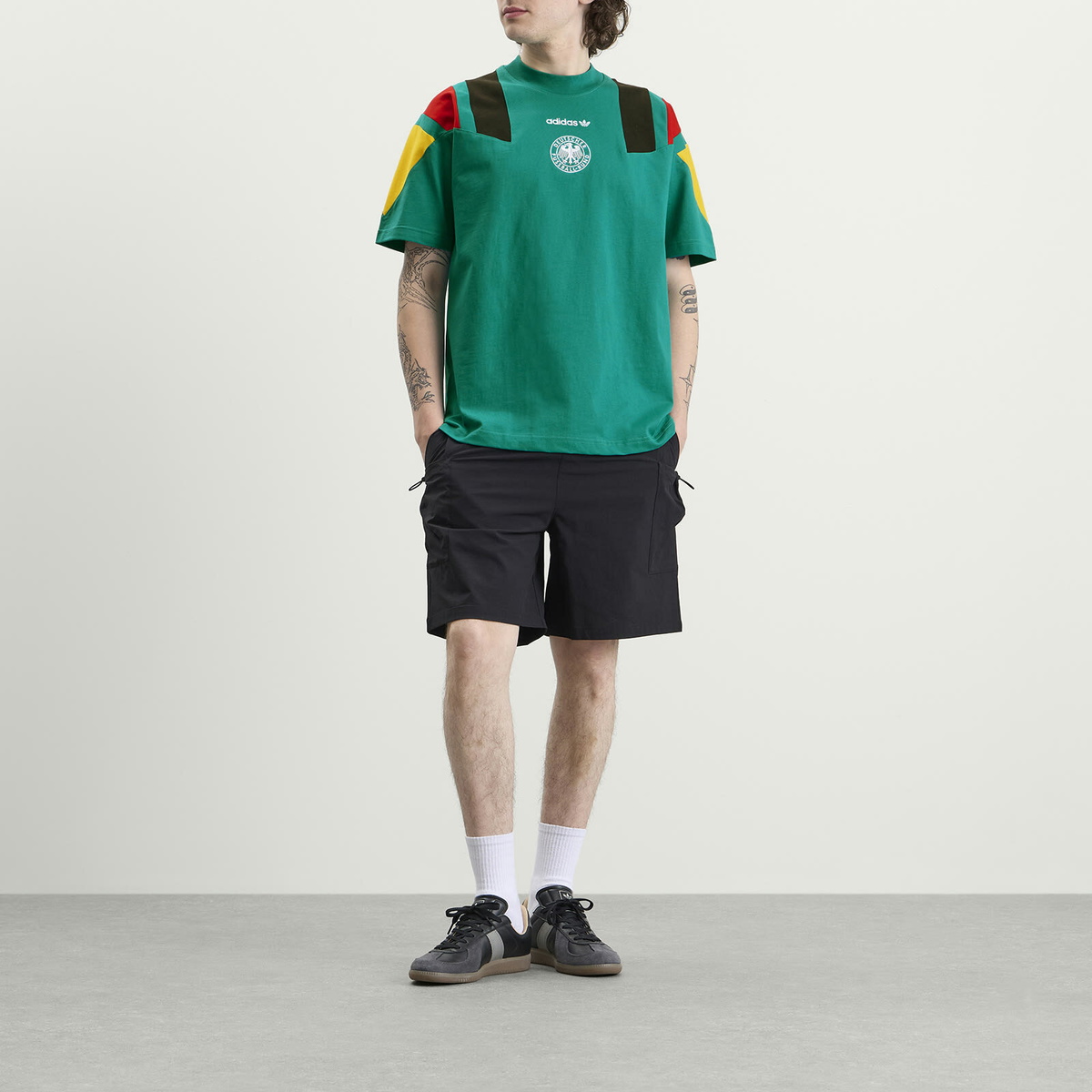 Adidas Men's DFB EQT T-Shirt in Equipment Green