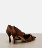 Manolo Blahnik Apidosa embellished satin pumps