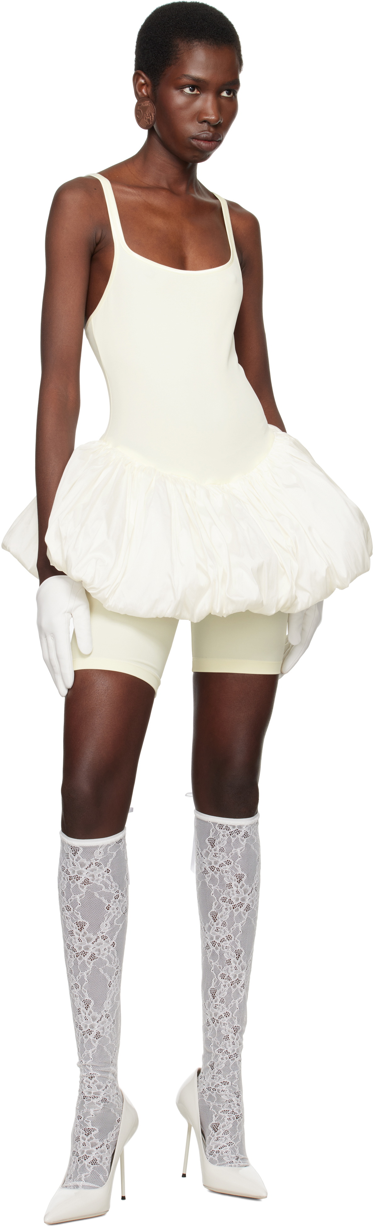 VAQUERA SSENSE Exclusive Bridal Capsule Pouf Bodysuit
