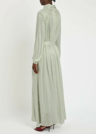 Forte_forte Velvet Devoré Midi Shirt Dress Light Green