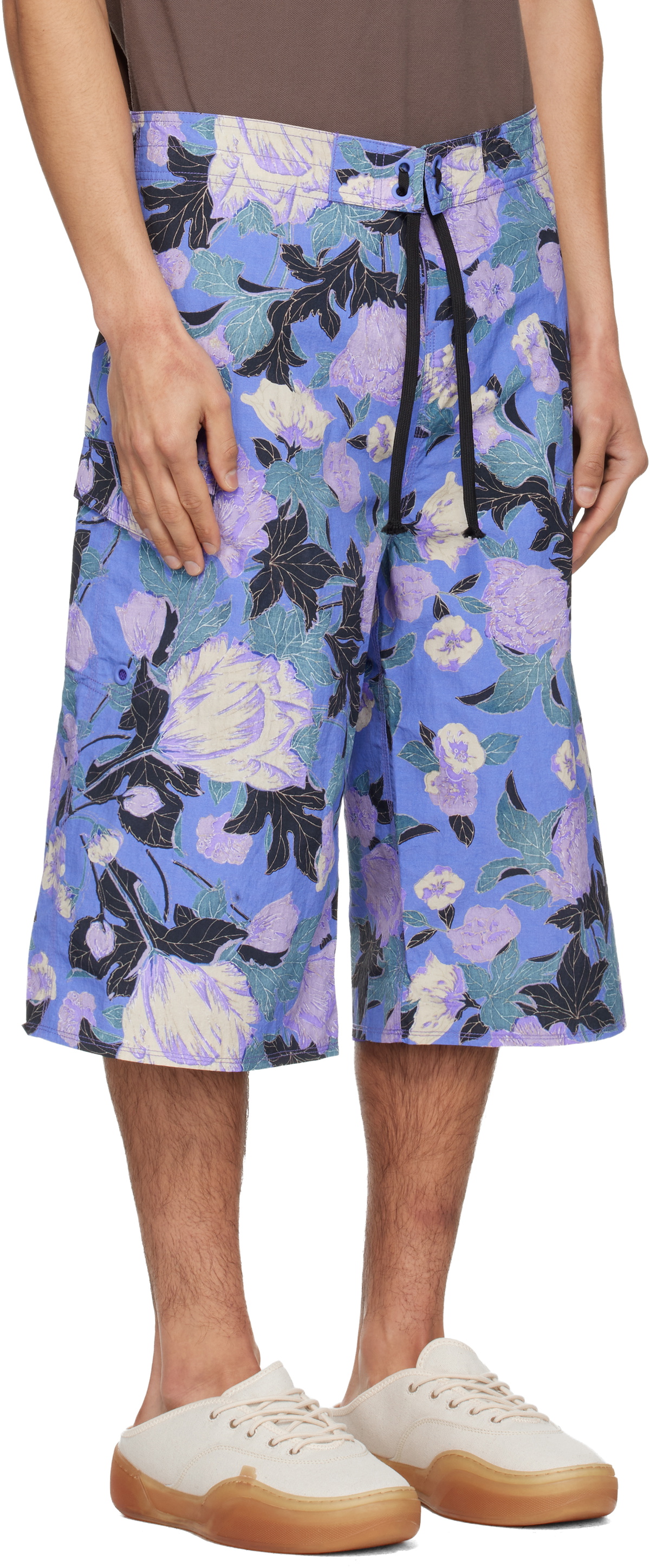 ERL Purple Printed Shorts