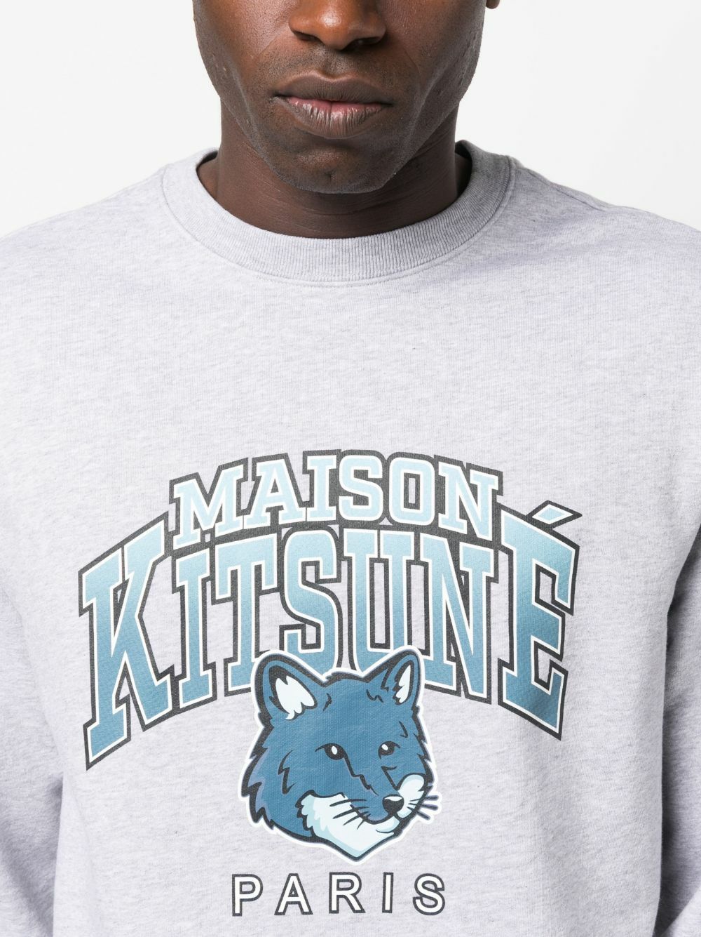 MAISON KITSUNE' - Campus Fox Logo Cotton Sweatshirt