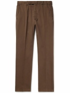 Ralph Lauren Purple label - Eaton Slim-Fit Straight-Leg Garment-Dyed Stretch-Cotton Twill Chinos - Brown
