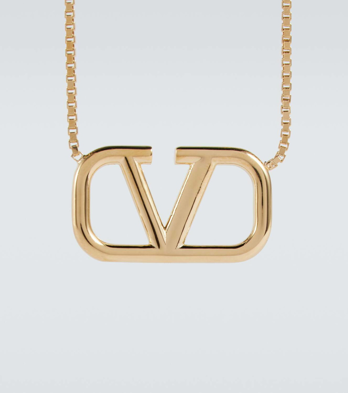 Solid Valentino Chain Necklace 14K White Gold 18