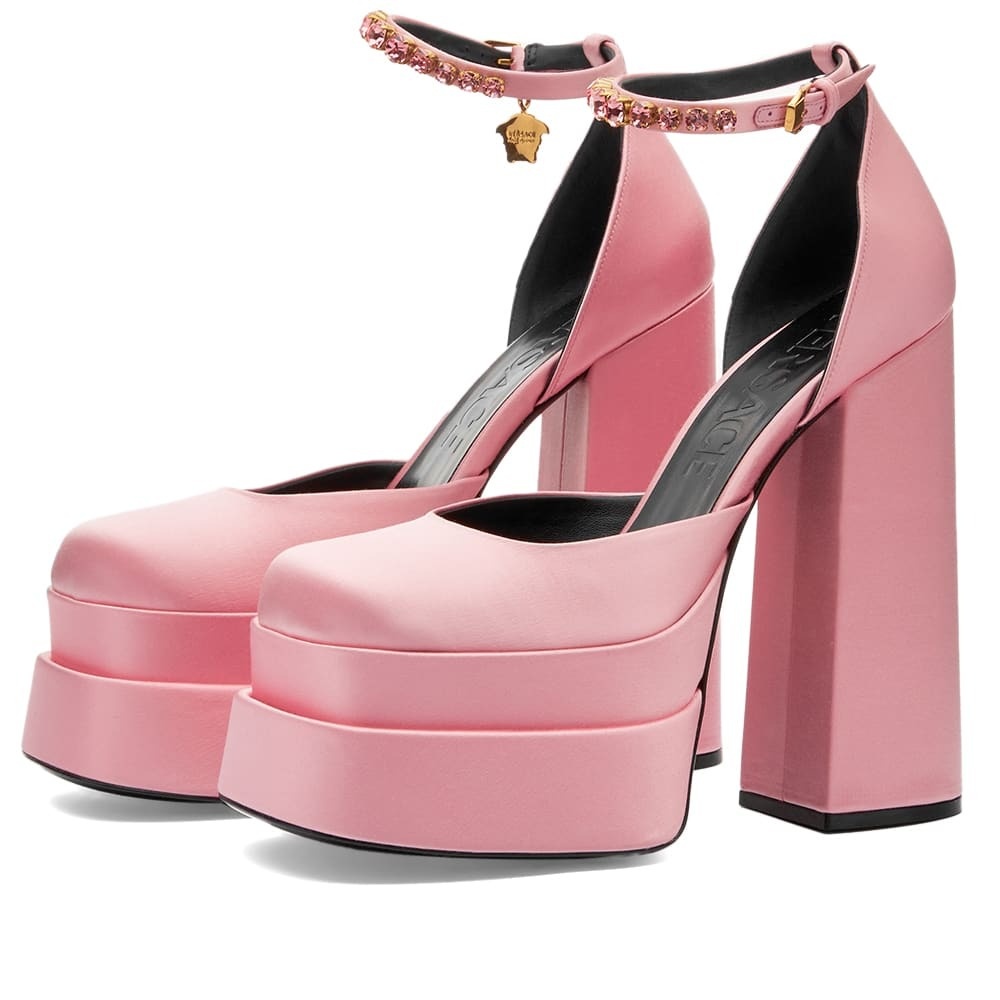 Versace Women's Mary Jane Platform Shoe in Pink Versace