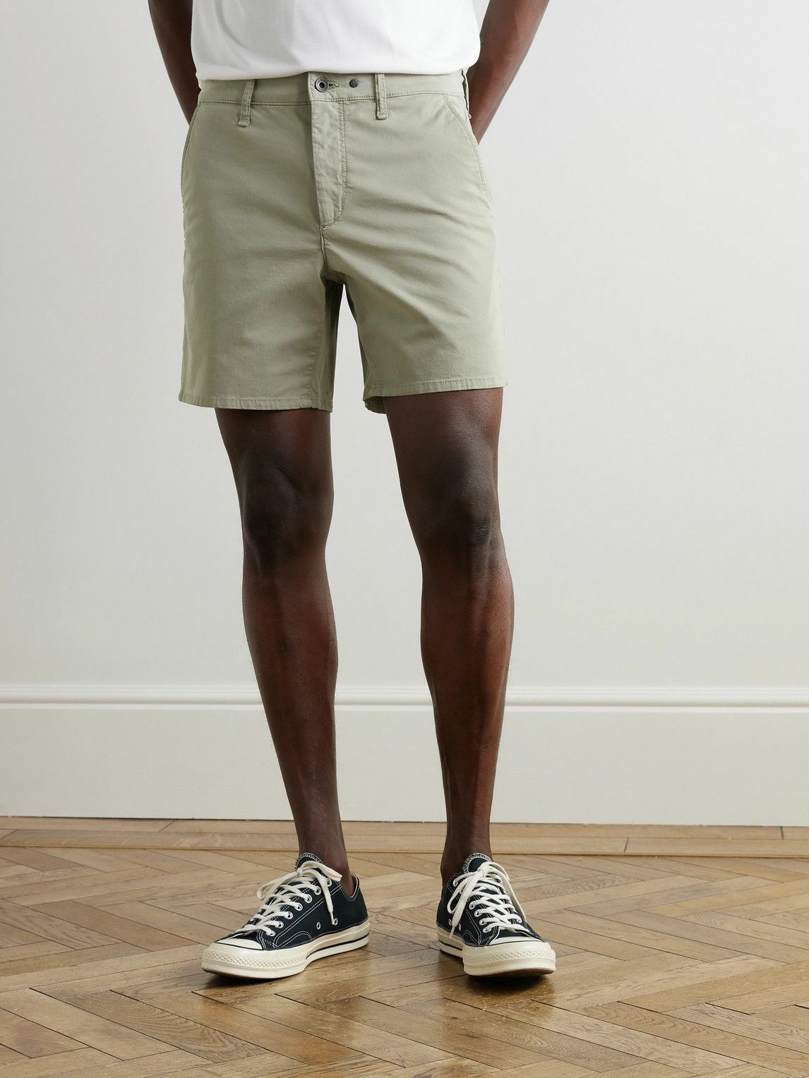 Rag & Bone - Straight-Leg Cotton-Blend Shorts - Green