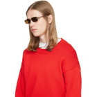 Fendi Gold 'Fendi First' Crystal Sunglasses