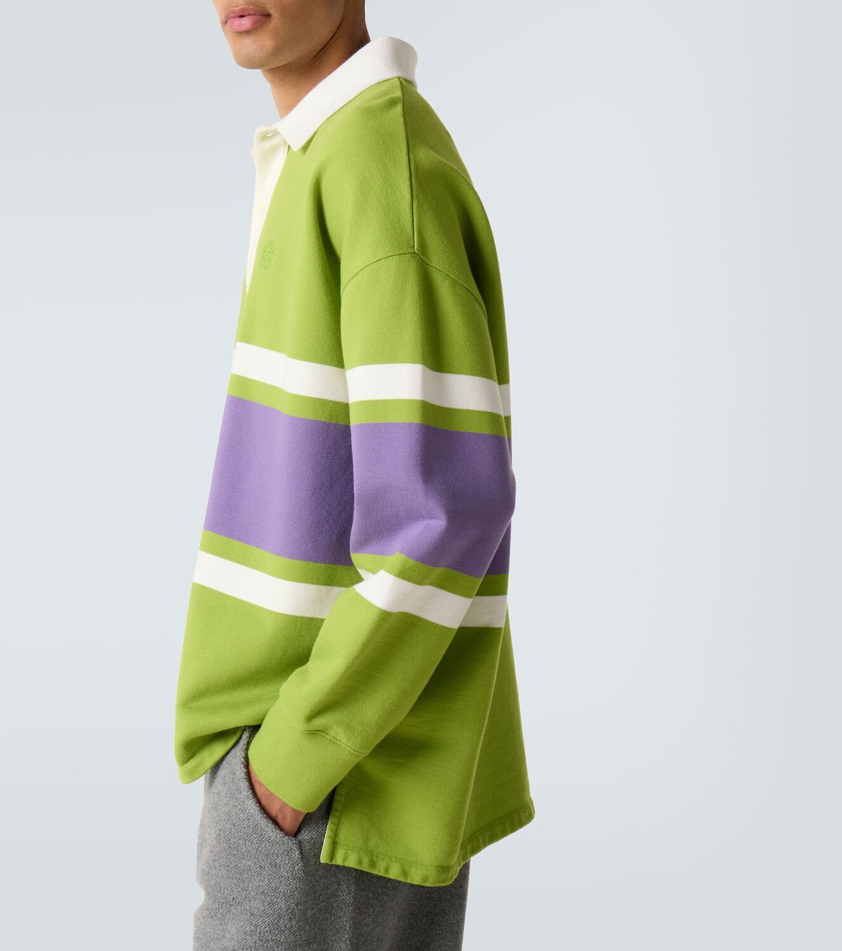 Loewe Striped cotton polo sweater
