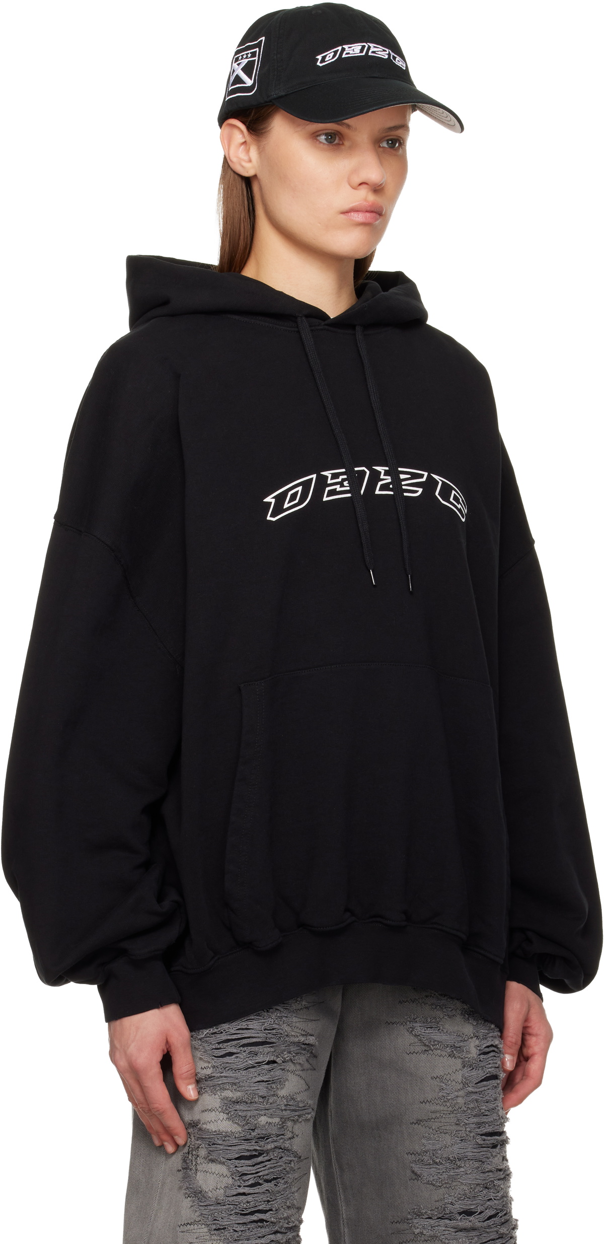 032c Black Hansel And Gretel Oversized Hoodie