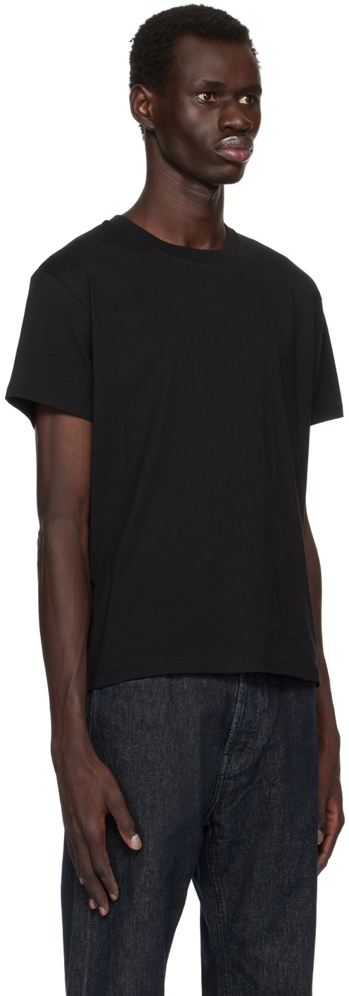 Second/Layer Three-Pack Black Classic Short Sleeve T-shirts