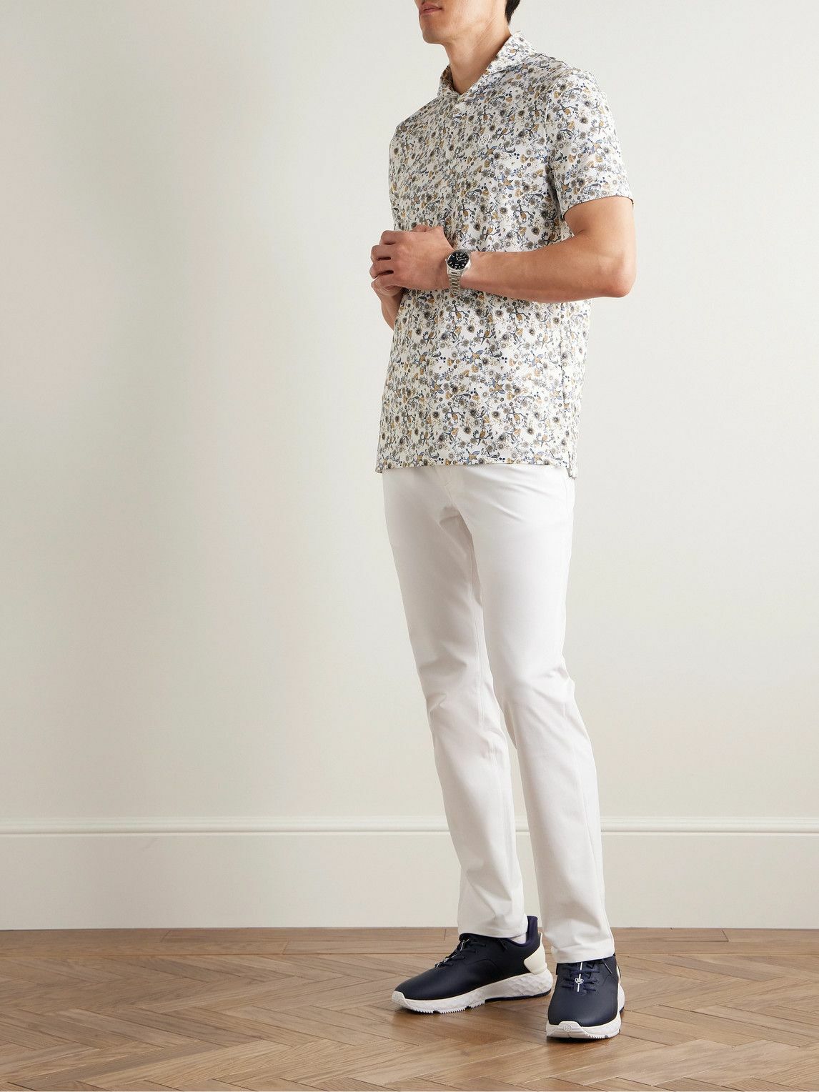G/FORE - Botanic Garden Slim-Fit Floral-Print Tech-Jersey Golf Polo ...