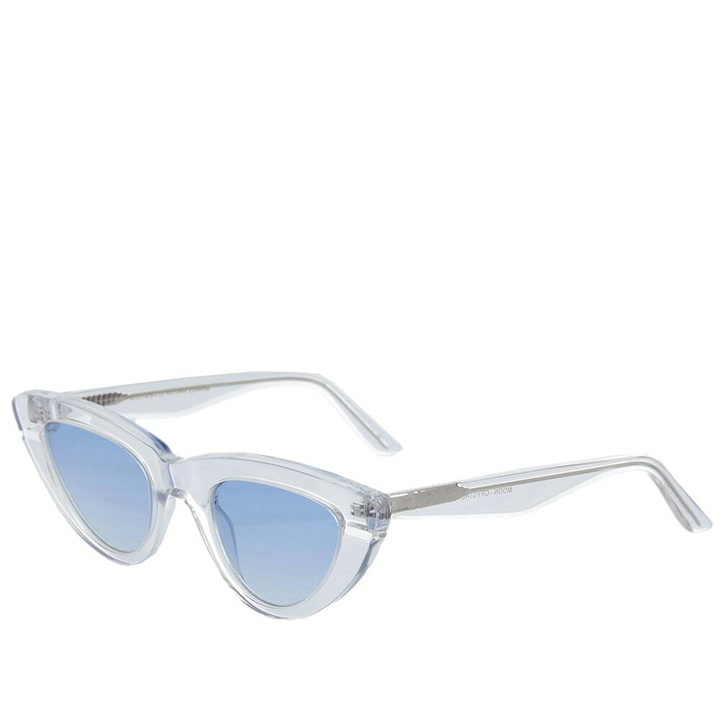 Photo: Monokel Women's Moon Sunglasses in Crystal/Blue