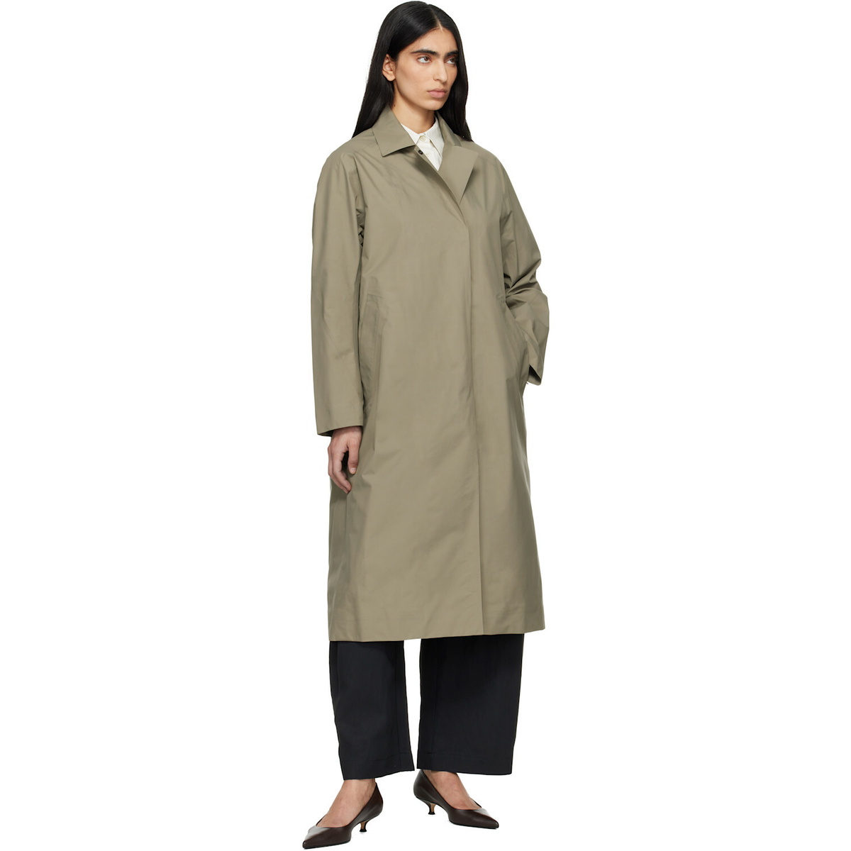 Veilance Beige Nitra Trench Coat