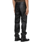 Andersson Bell Black Leather Paneled Pants