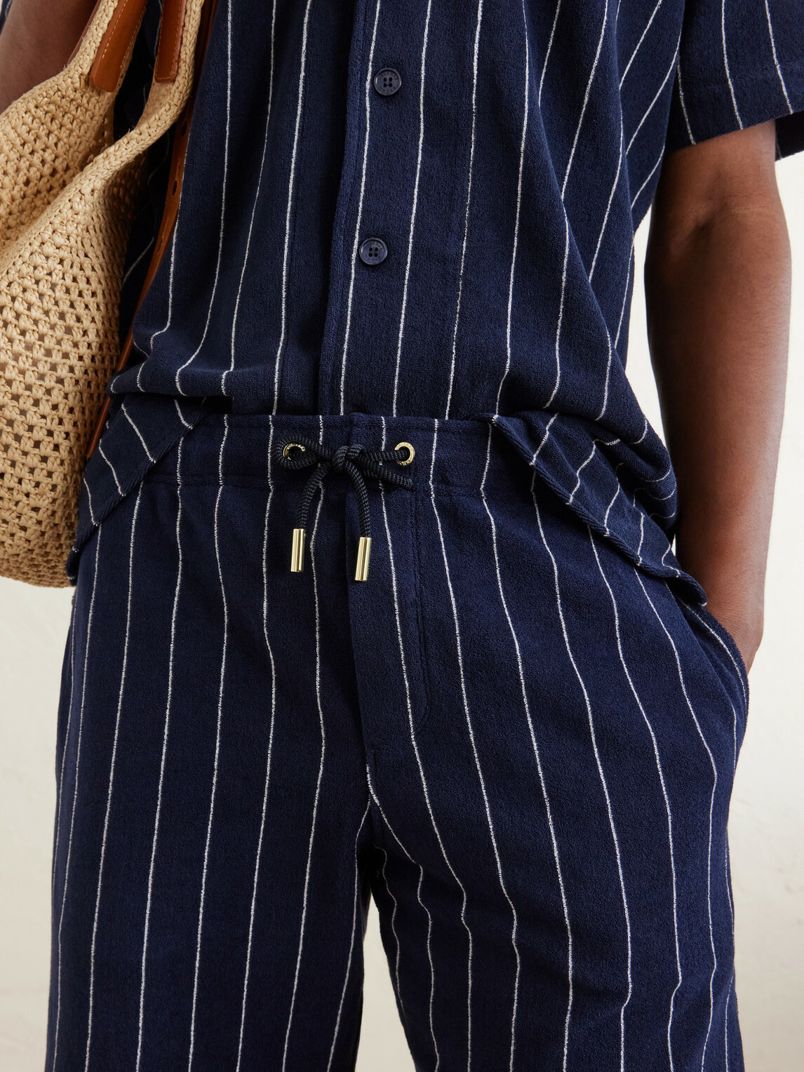 Orlebar Brown - Trevone striped cotton-terry shorts - Blue