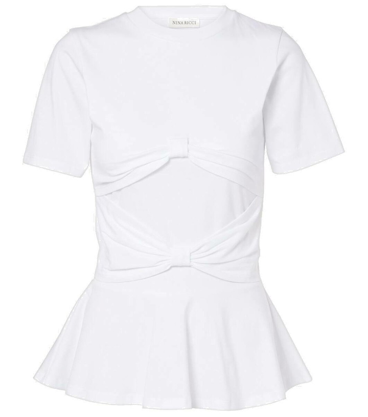 Photo: Nina Ricci Bow-detail jersey T-shirt
