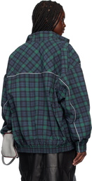 Martine Rose Navy & Green Oversized Track Jacket