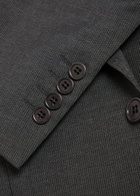 Emporio Armani Checked Wool Suit Grey