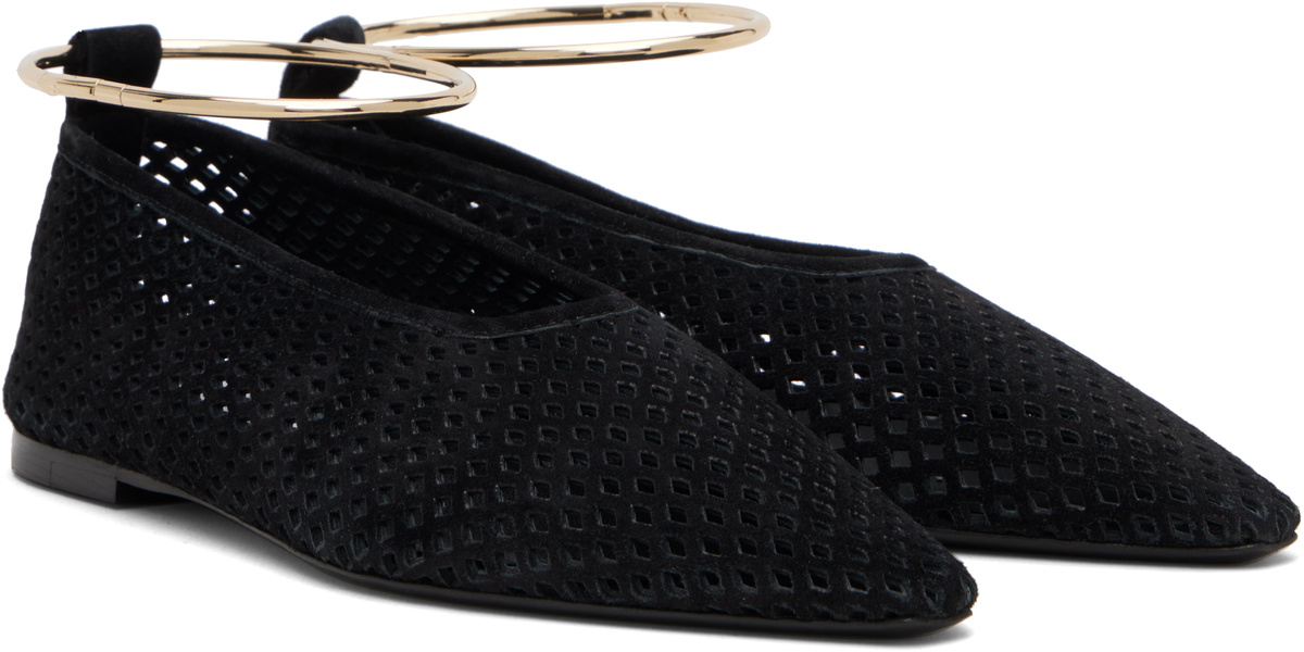 Jil Sander Black Ring Ballerina Flats
